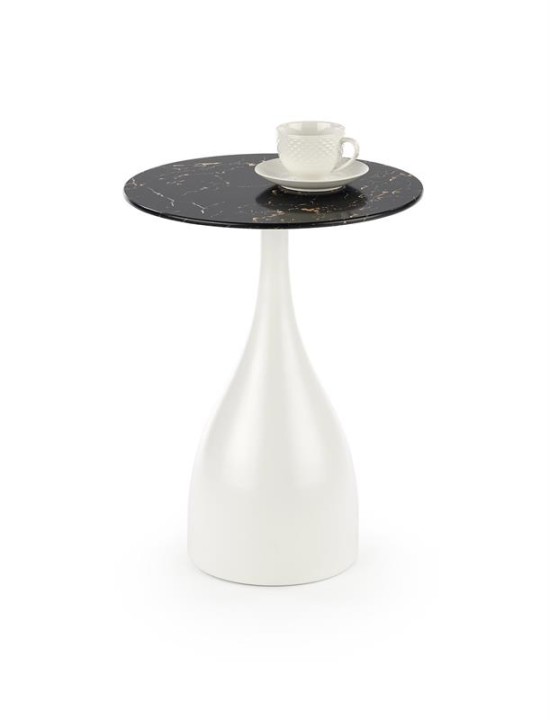 Журнальний столик HALMAR PATRIZIA Чорний мармур / Білий